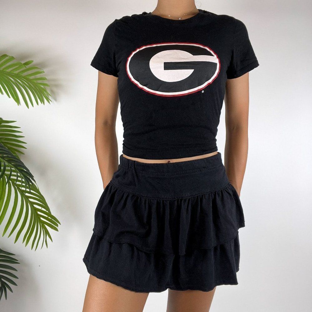 Vintage Y2K Black Casual Georgia Bulldogs Indie Grunge Baby T-Shirt / Size: M - Picture 3 of 4